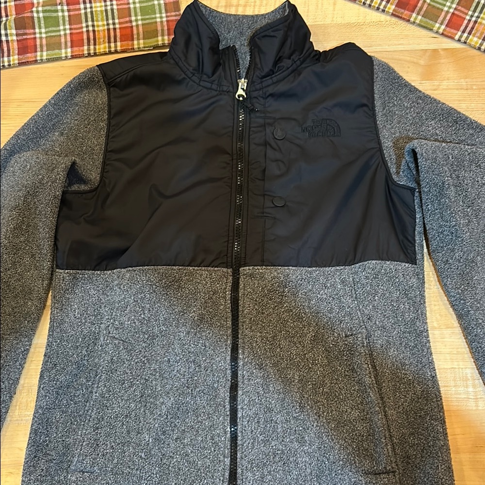 The North Face Black and Gray Fleece Jacket